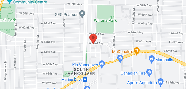 map of 109 458 W 63RD AVENUE